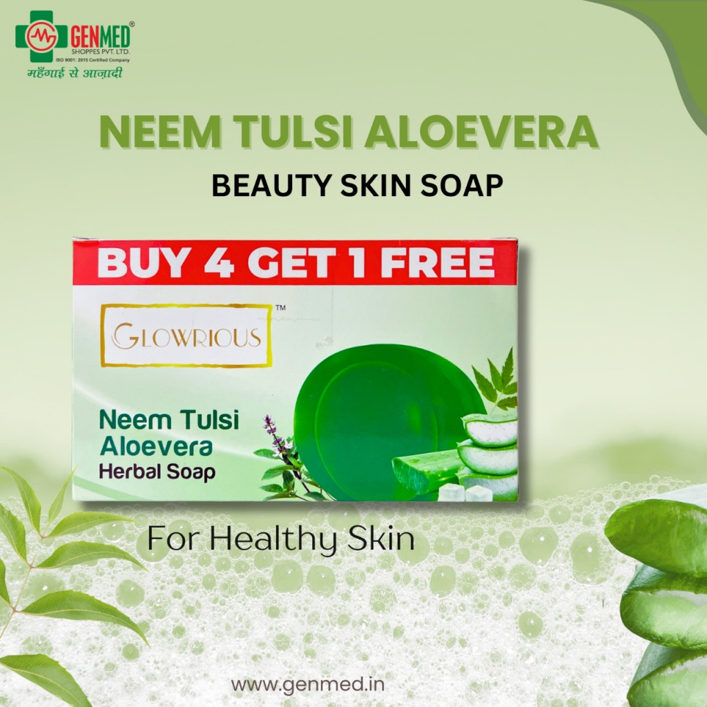 Glowrious Neem Tulsi Alovera Soap 5*100 GM