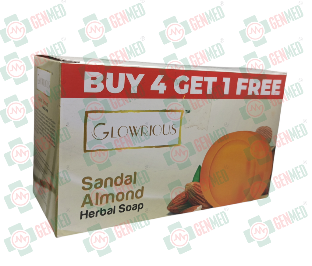 Glowrious Sandal Almond Soap 5*100 GM